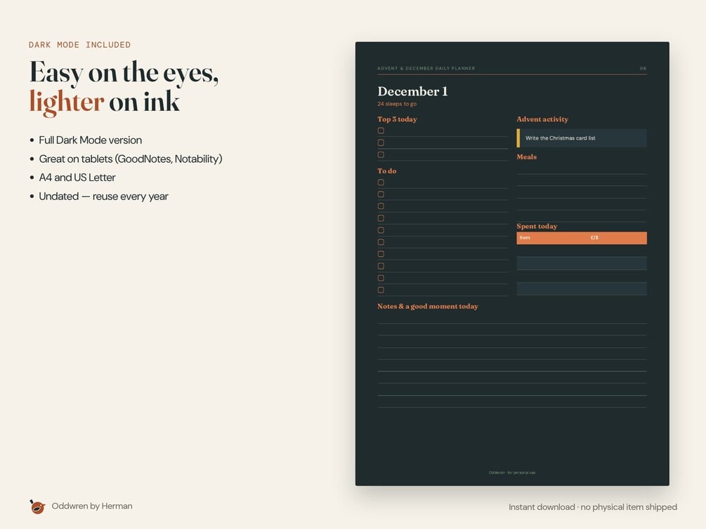 Advent & December Daily Planner — product preview 3