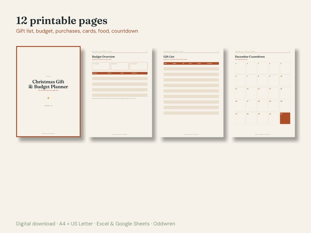 Christmas Gift & Budget Planner — product preview 1