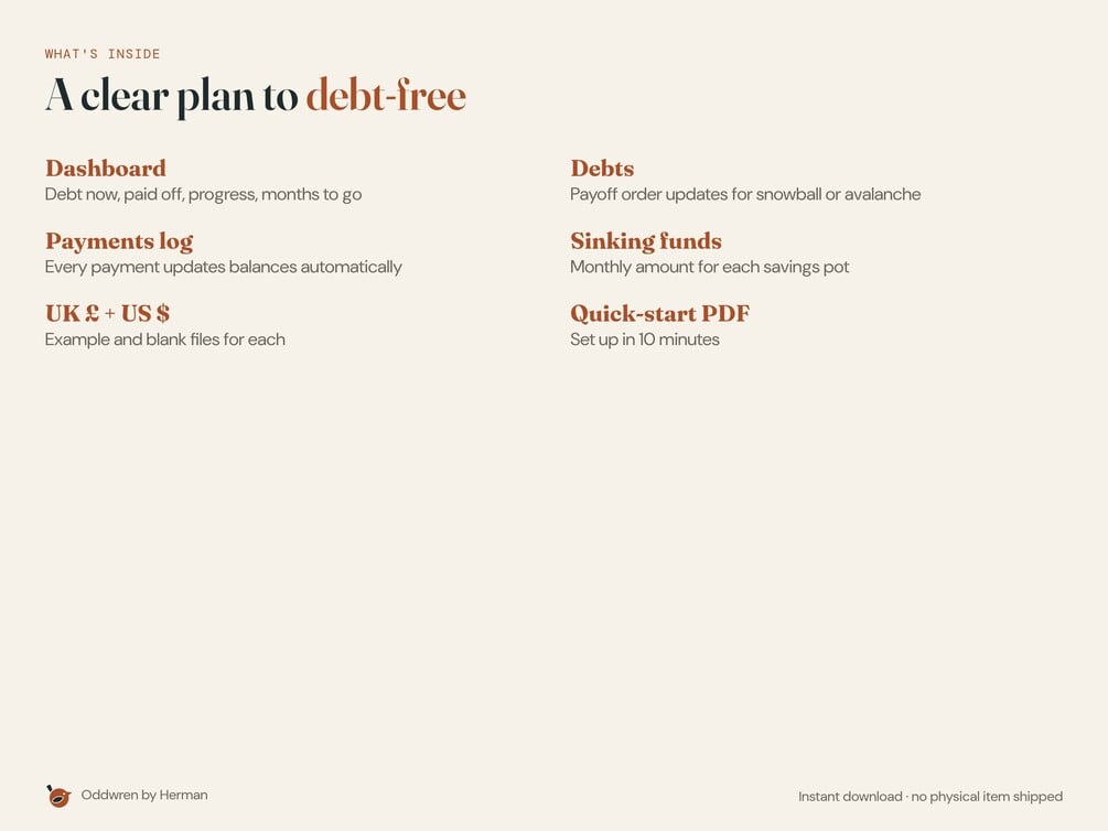 Debt Payoff & Sinking Funds Tracker 2027 — product preview 1